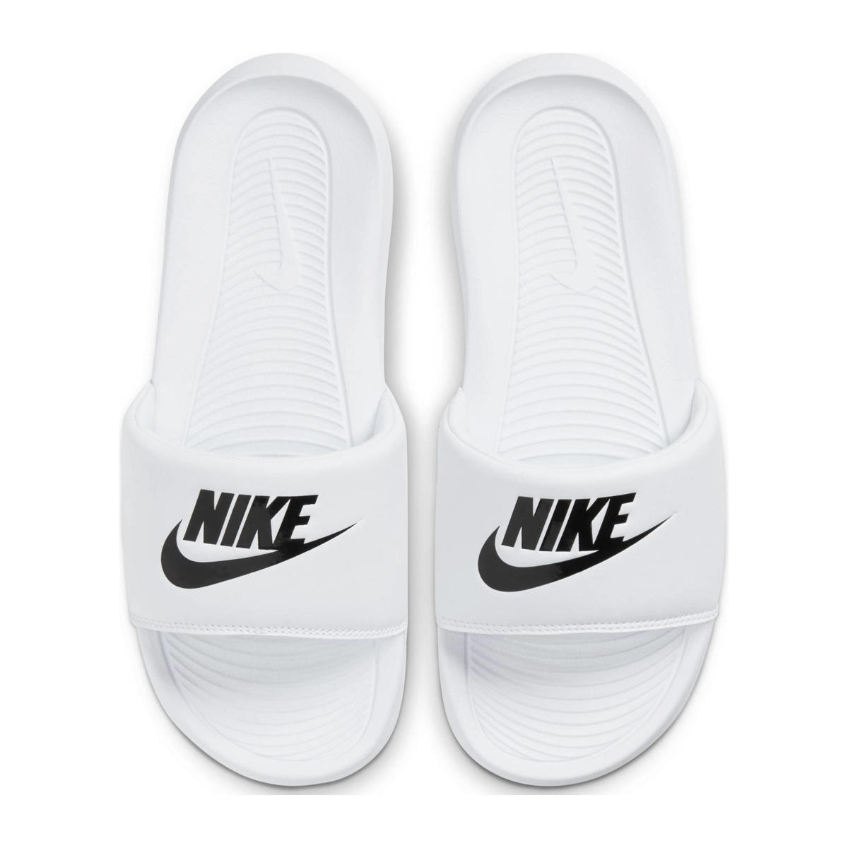 een beetje Geleend Gewoon Nike Victori One Slide badslippers wit/zwart | wehkamp