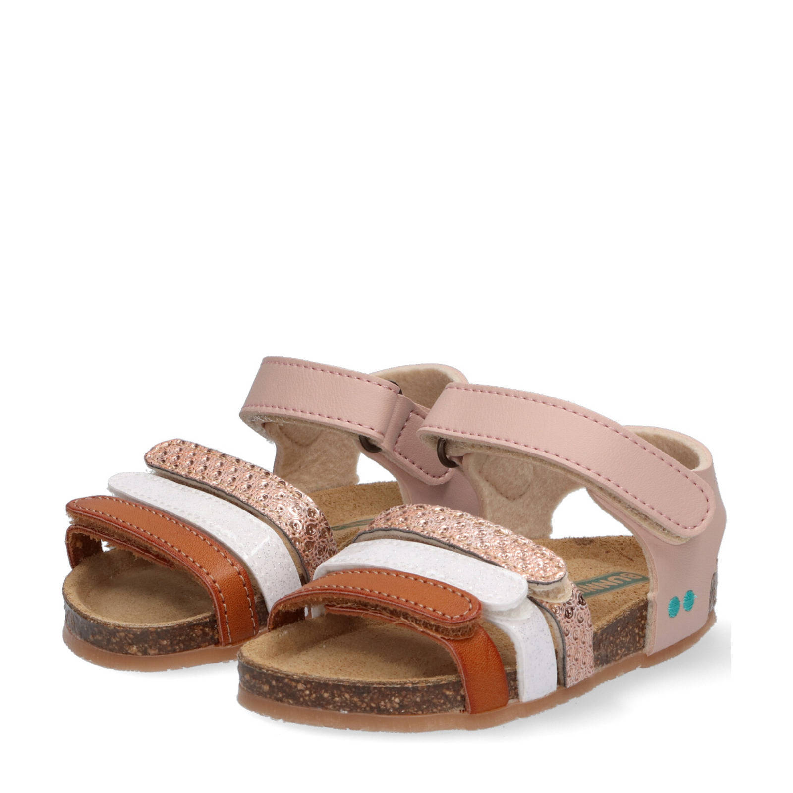 Bunnies Babs Beach leren sandalen lichtroze/multi | wehkamp