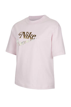 T-shirt met logo lichtroze