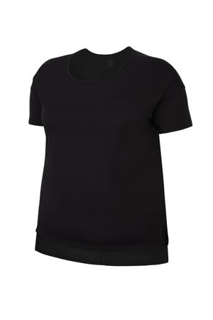 Plus Size sport T-shirt zwart