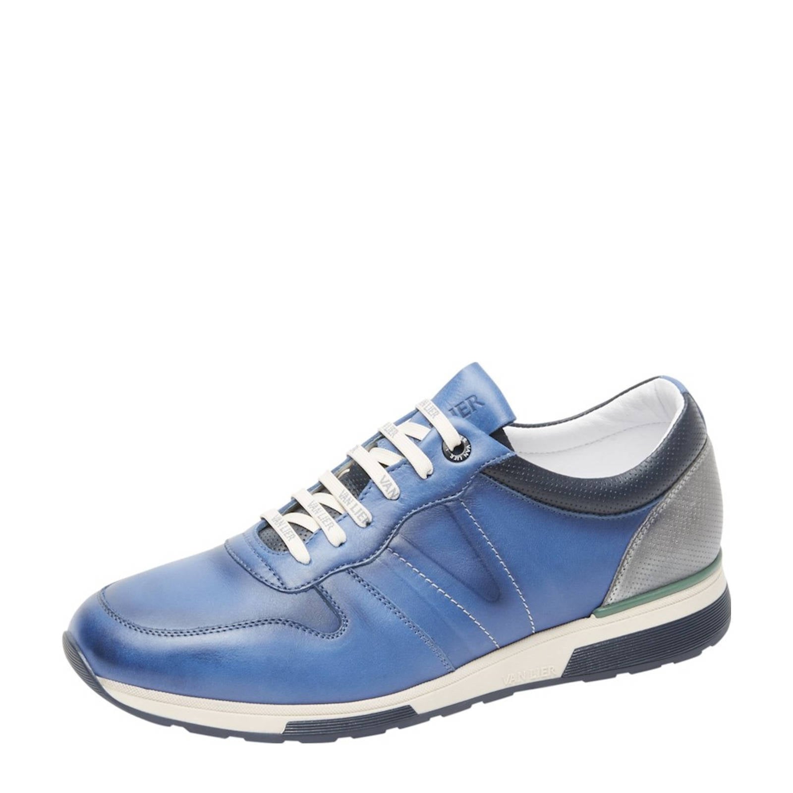 Van Lier Positano Lage sneakers Leren Sneaker Heren Wit - Schoenen.nl
