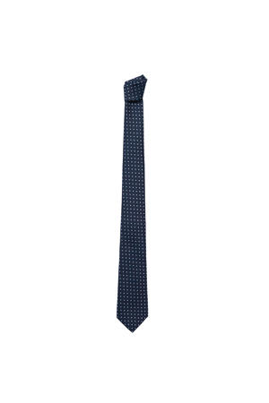 stropdas donkerblauw/wit
