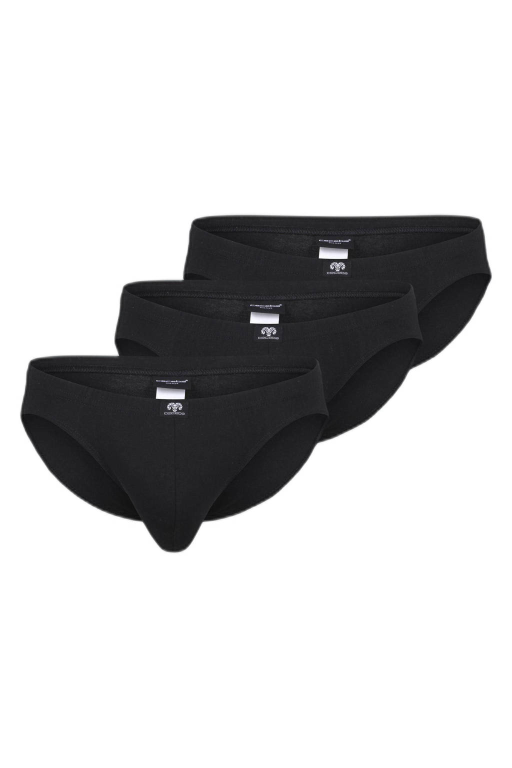 Ceceba +size sportslip (set van 3), Zwart