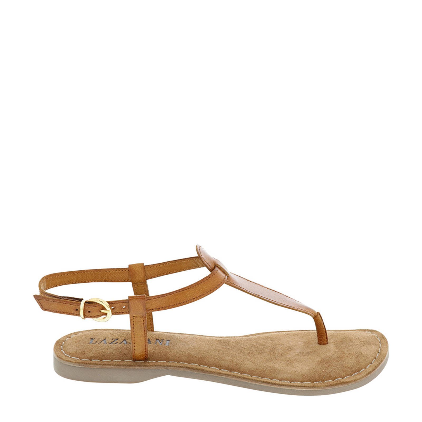 Lazamani 75.618 leren sandalen cognac wehkamp