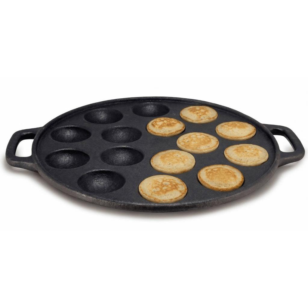 Sareva Poffertjespan - Gietijzer - ø 24 cm - 15 poffertjes - zonder anti-aanbaklaag - geschikt voor alle warmtebronnen