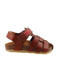 Red Rag leren sandalen cognac