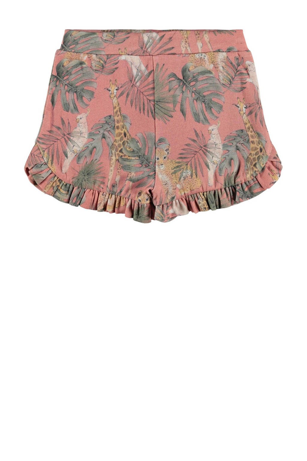 NAME IT MINI korte broek Janna met biologisch katoen roze, Roze