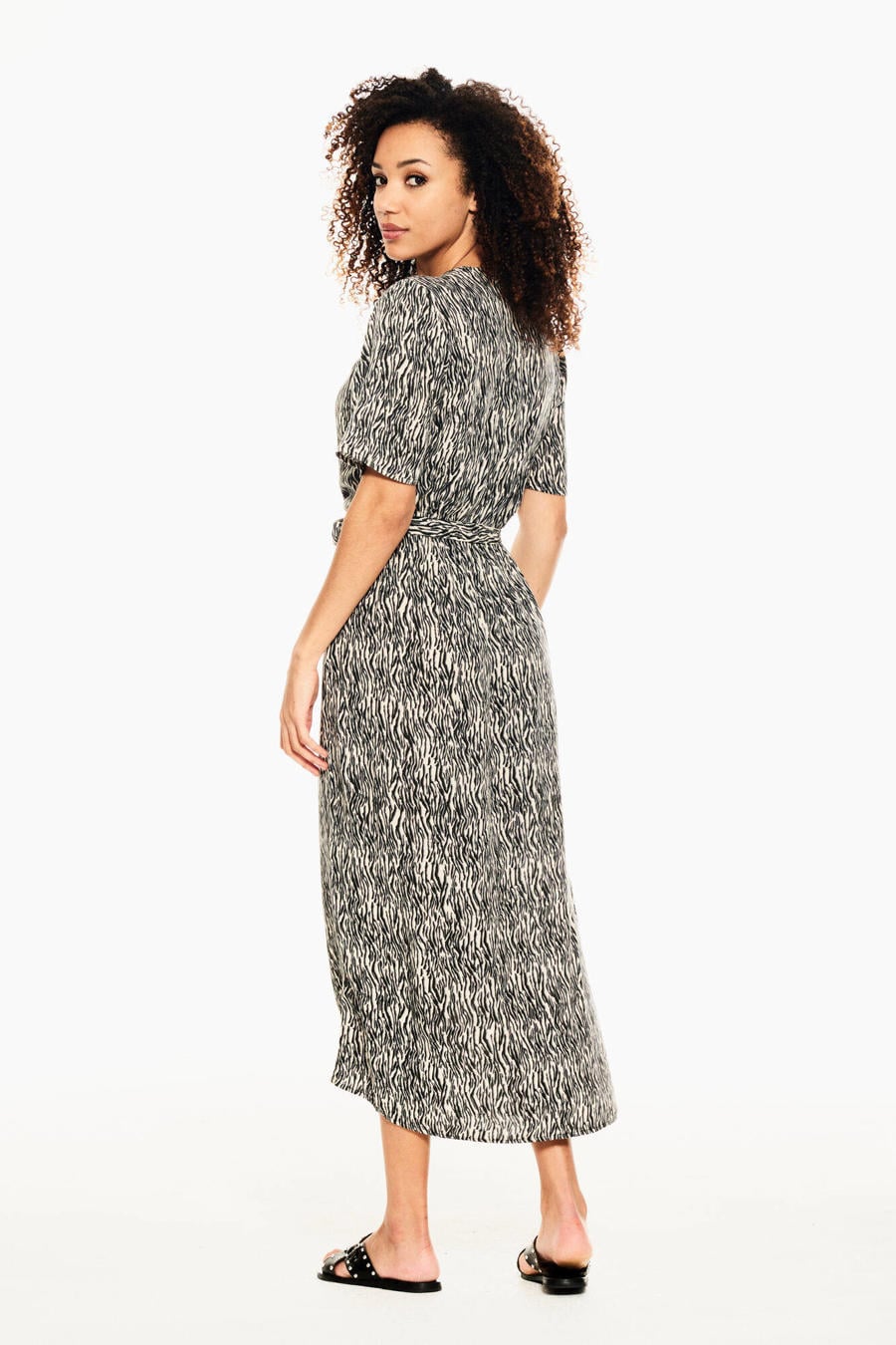 Zwarte jurk met print | GARCIA
