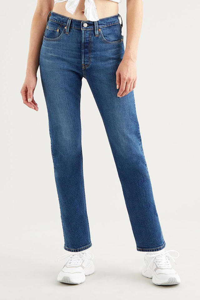 lont Lounge JEP Levi's 501 crop high waist straight fit jeans charleston outlasted | wehkamp