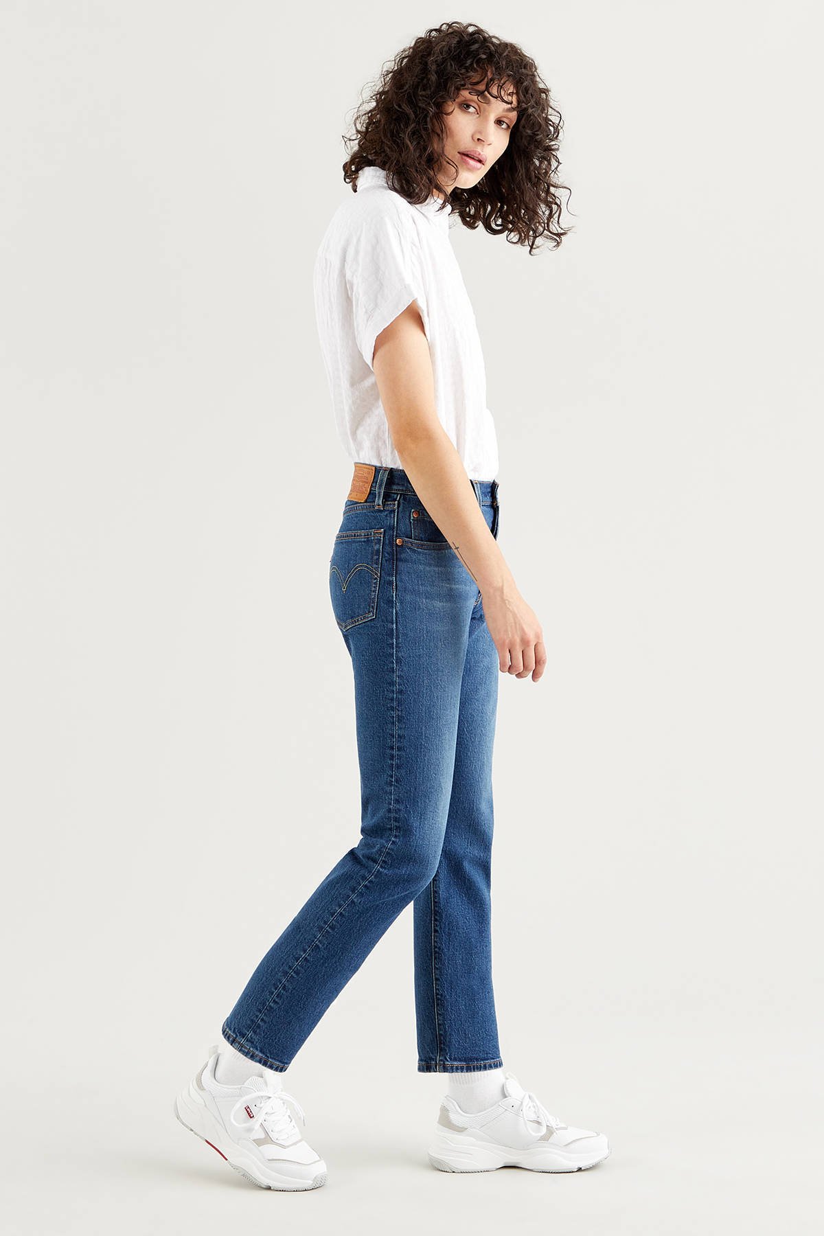 501 crop high waist straight fit jeans charleston outlasted