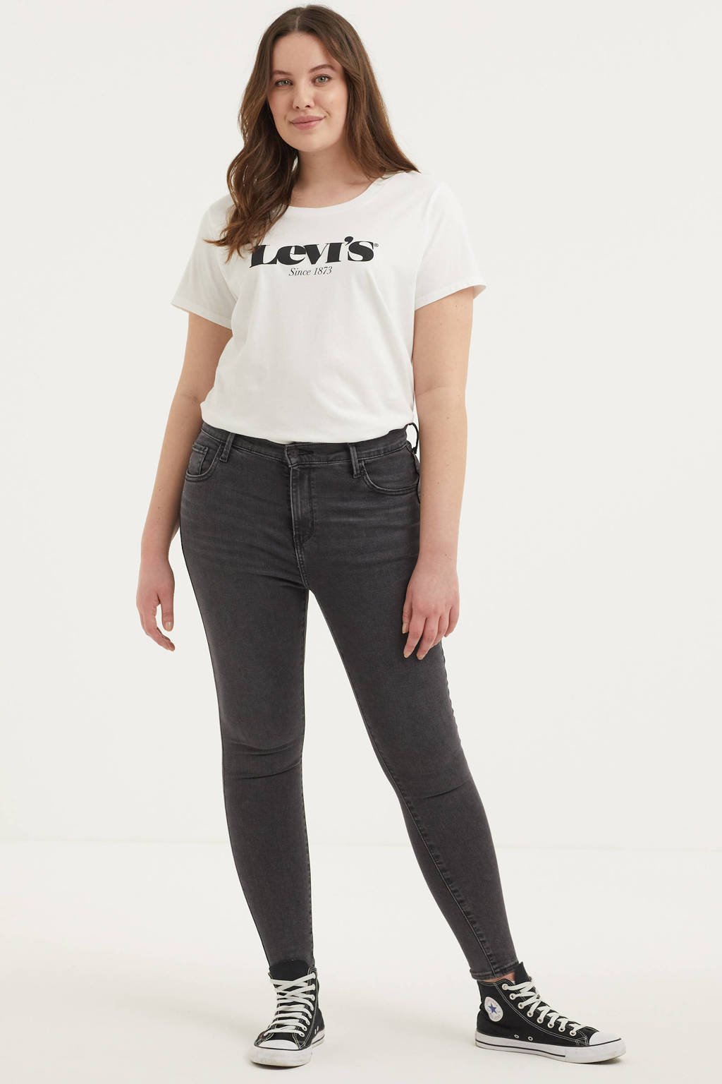 Levi's Plus 720 high waist super skinny jeans smoked out