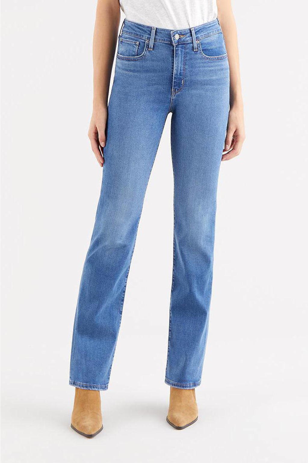 Levi's 725 high rise bootcut high waist flared jeans stonewashed