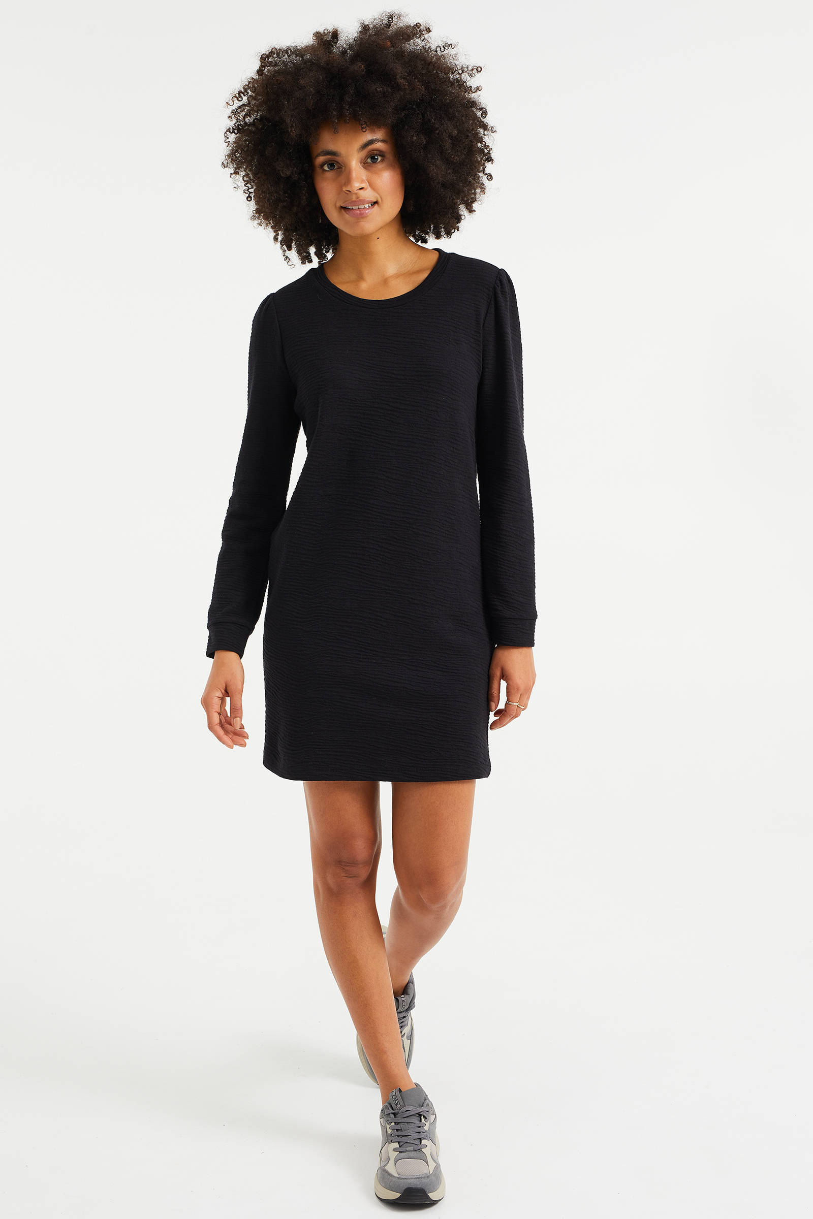 Essentials Getailleerde sweatshirtjurk voor dames (verkrijgbaar in grote maten), perzik, X-Large