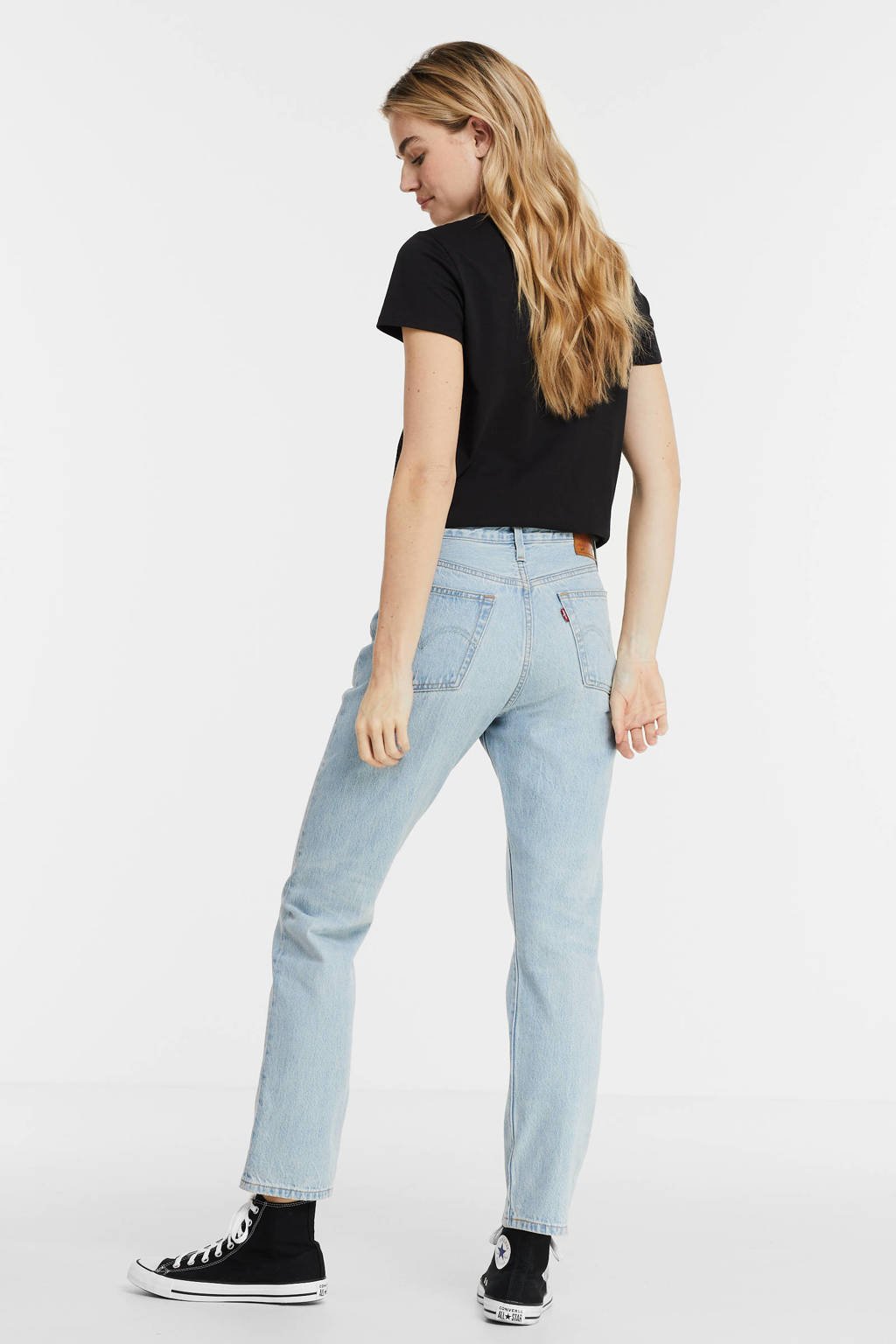 Levi's 501 crop high straight fit jeans luxor | wehkamp