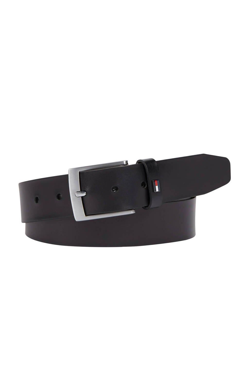 Tommy Hilfiger leren riem zwart, Zwart