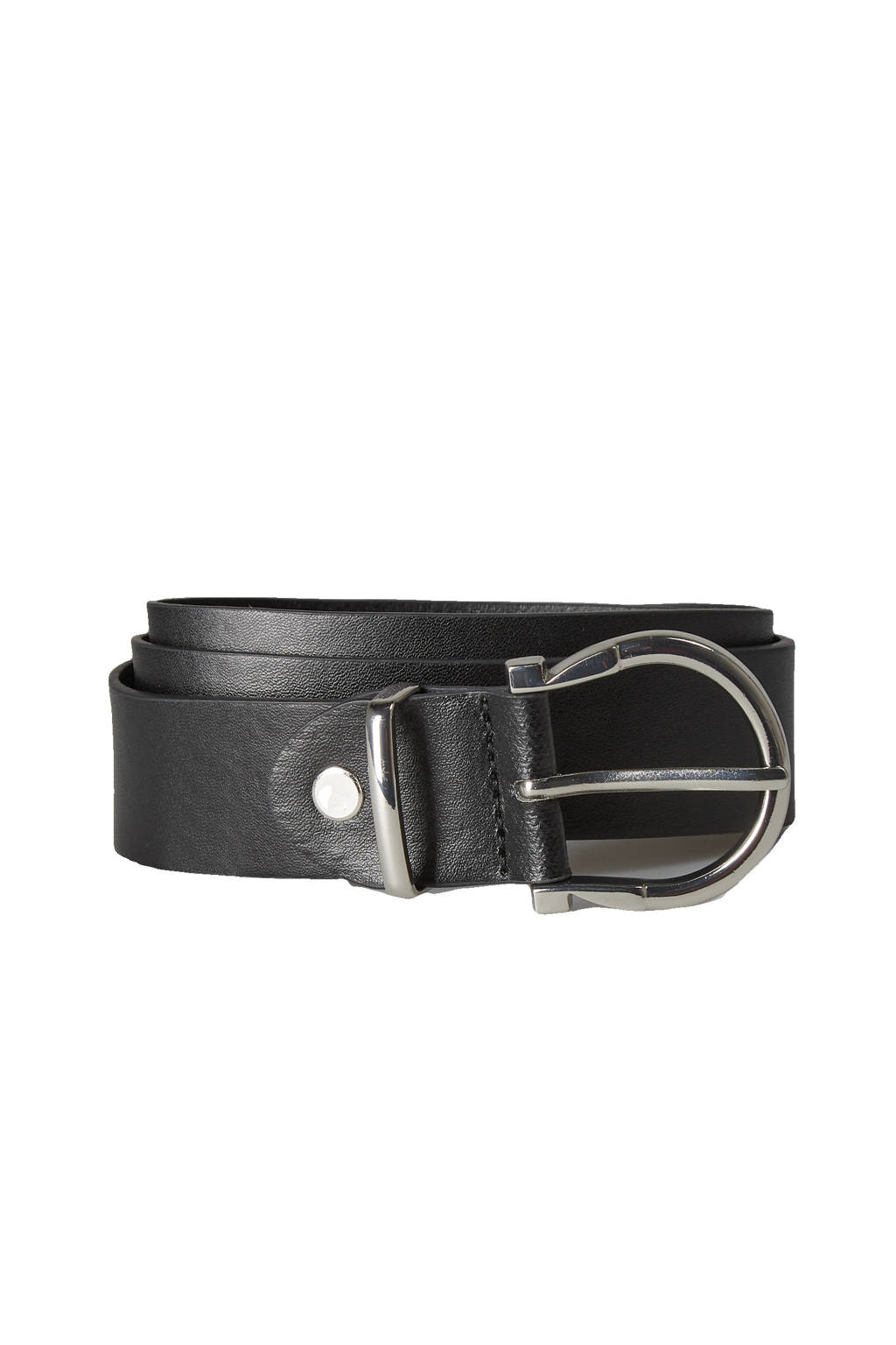 PIECES riem Jannika zwart/zilverkleurig