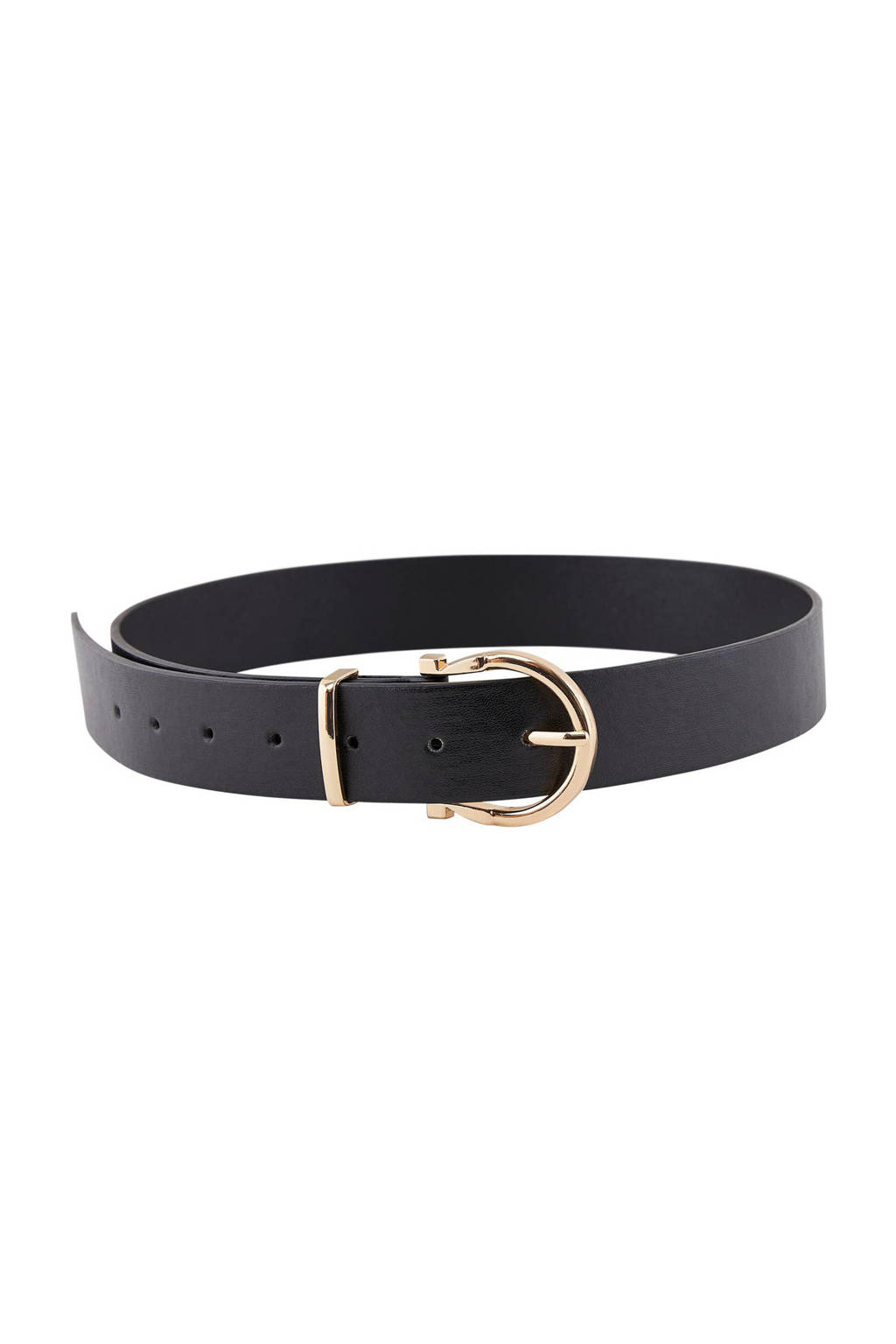 PIECES riem Jannika zwart/goudkleurig