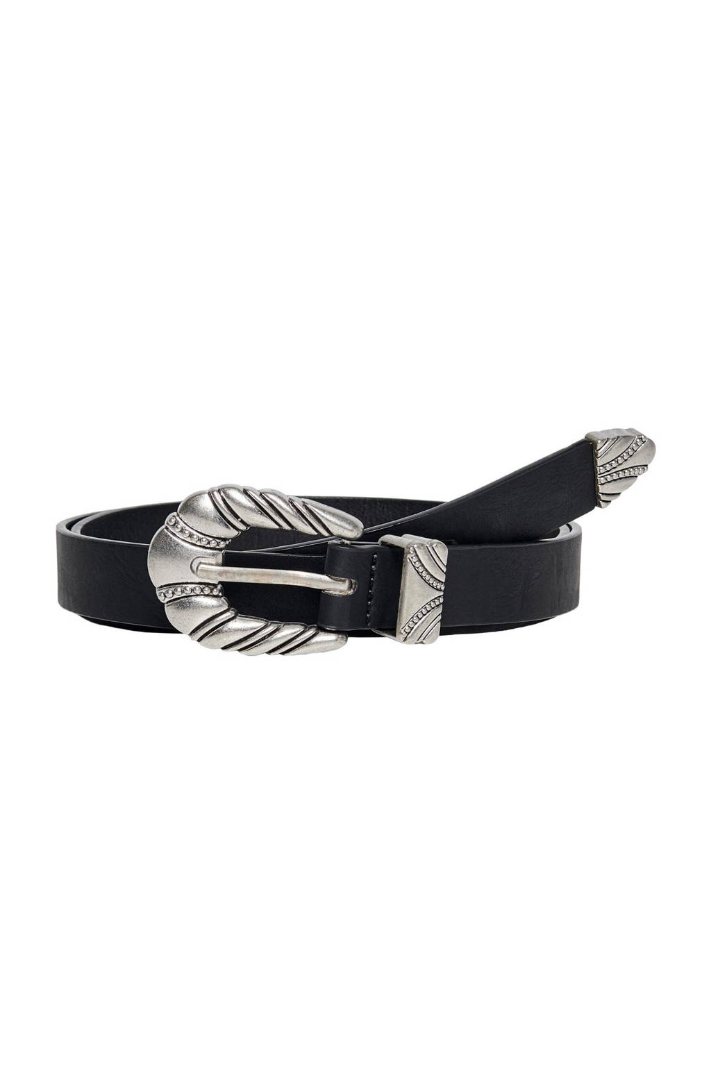 ONLY CARMAKOMA riem Angle zwart/zilverkleurig