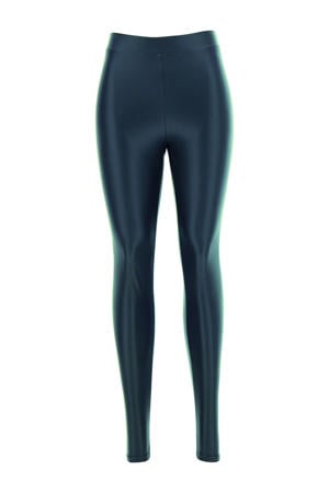 imitatieleren legging donkerblauw