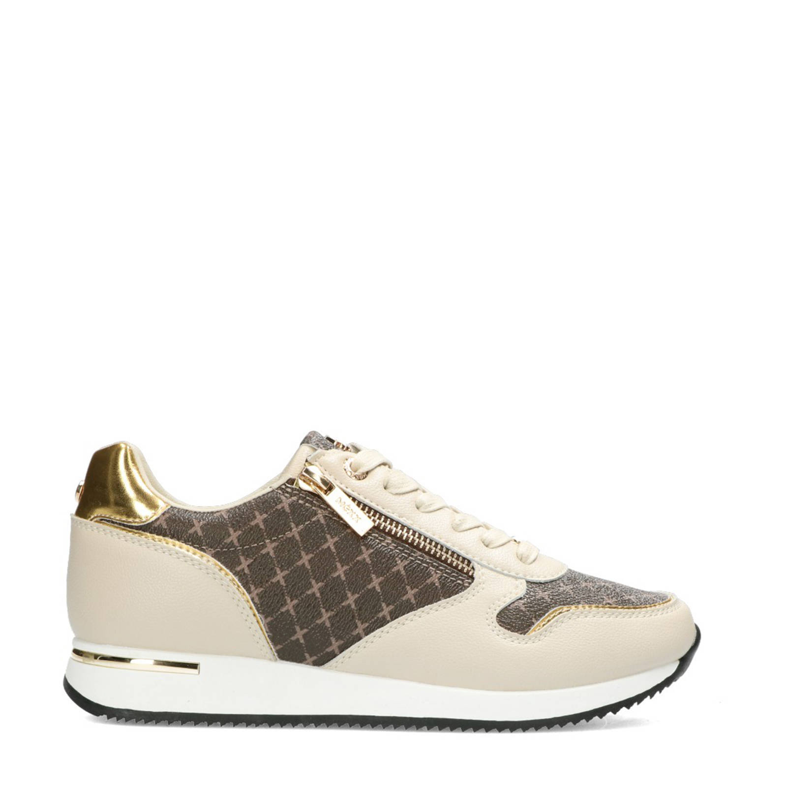 Mexx Djana sneakers beige/bruin | wehkamp