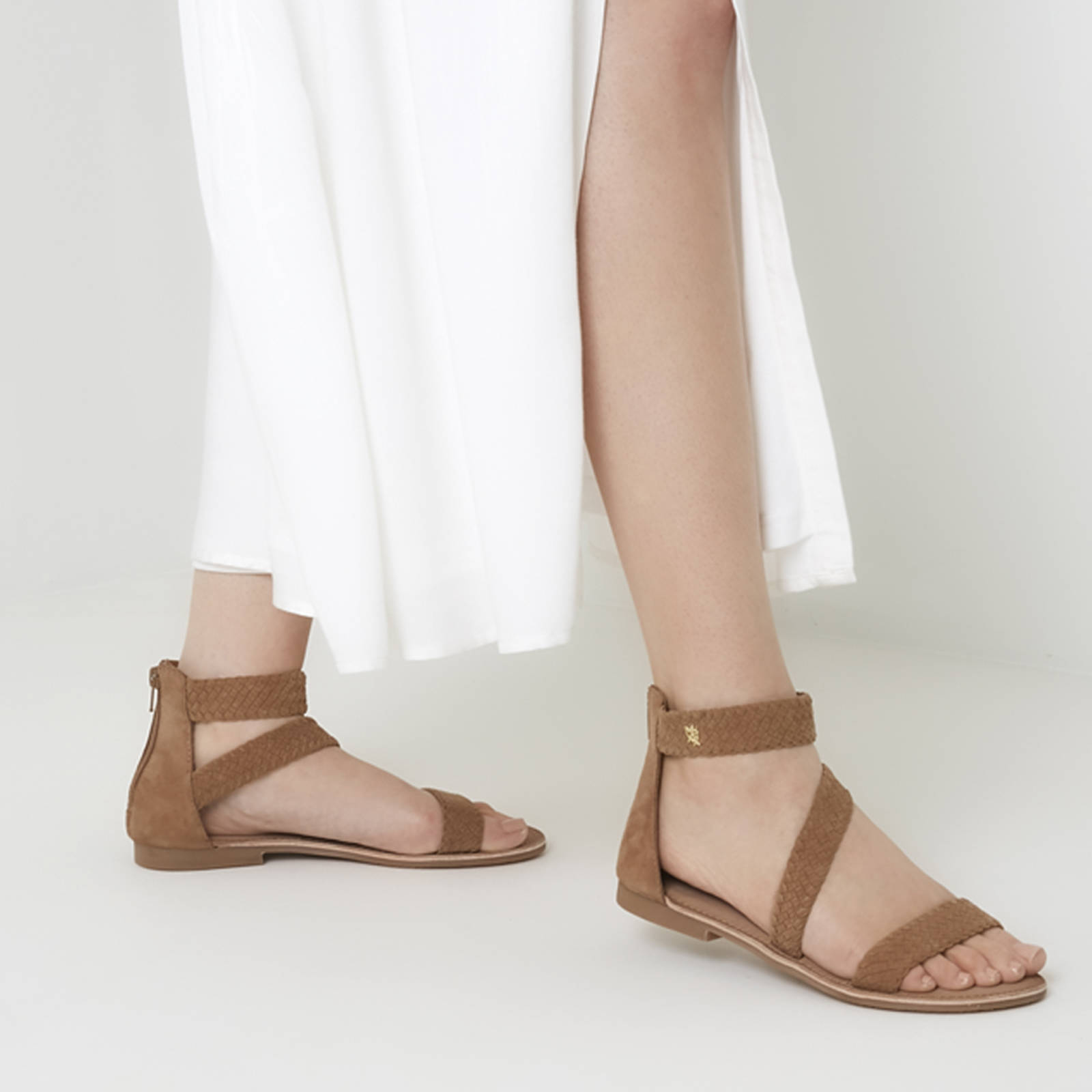 Mexx Eda leren sandalen bruin | wehkamp