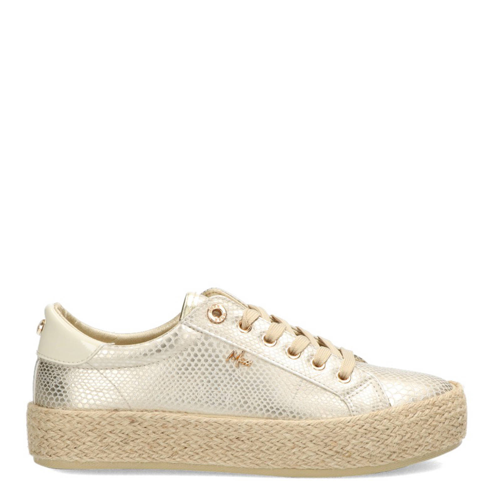 Mexx Chevelijn sneakers met slangenprint goud | wehkamp
