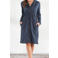 Seahorse jersey badjas Taylor met ritssluiting en capuchon antraciet