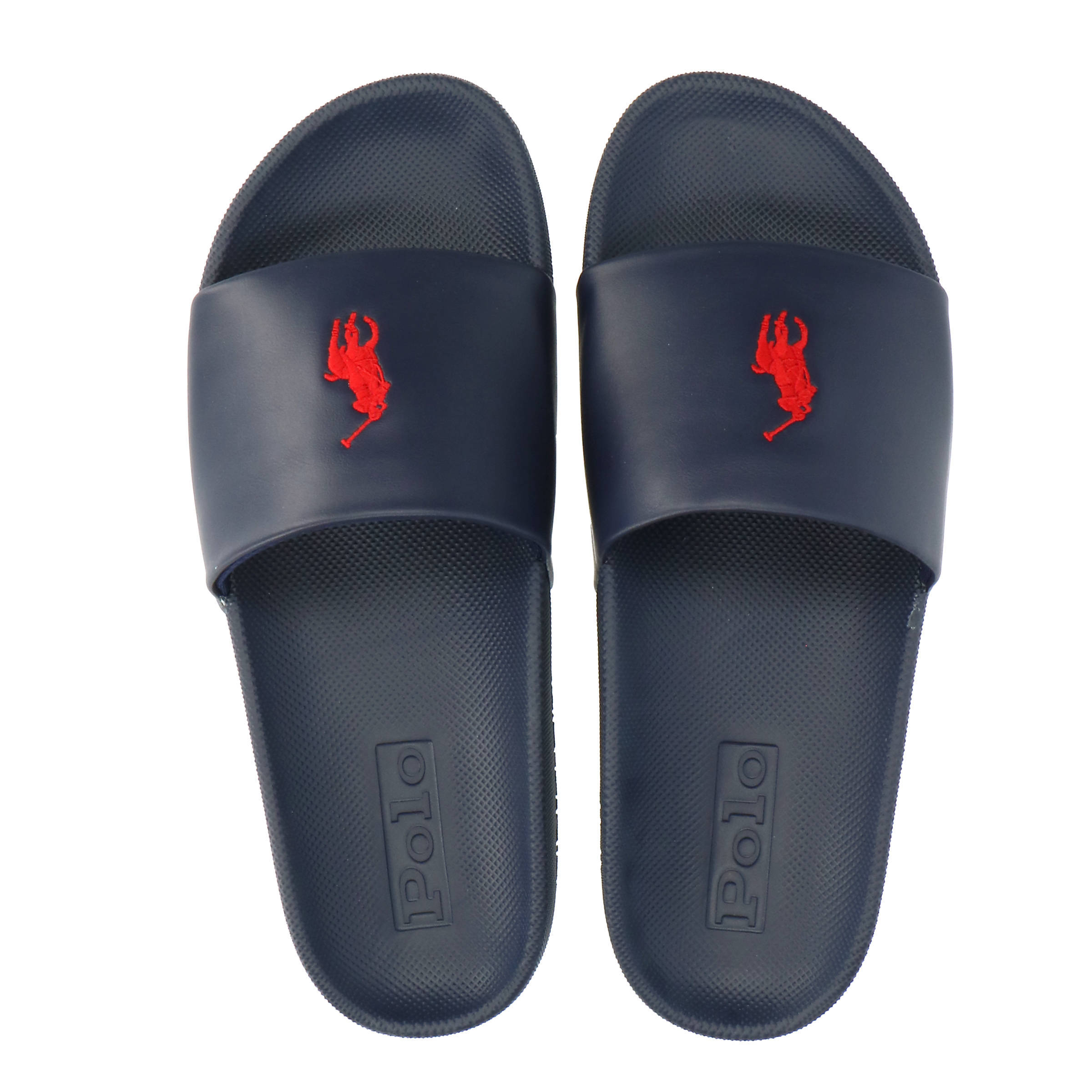 Ralph Lauren Cayson slippers blauw | wehkamp