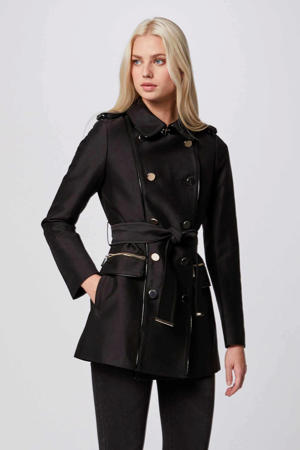 trenchcoat zomer met ceintuur zwart