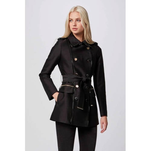 Morgan trenchcoat zomer met ceintuur zwart afbeelding