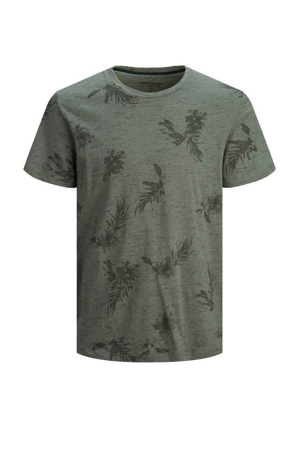 JACK & JONES PLUS SIZE T-shirt Plus Size met all over print grijs, Grijs
