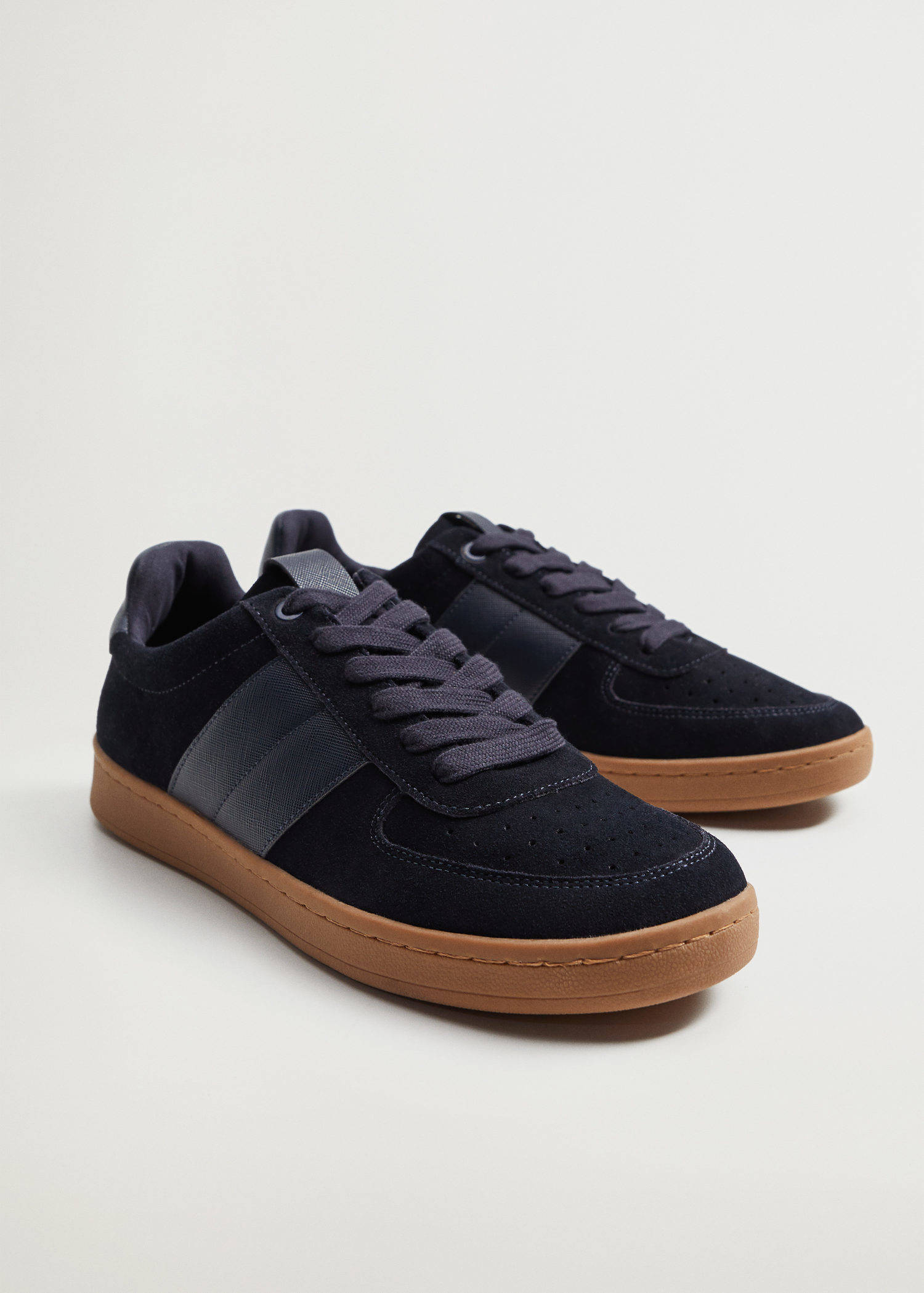 Donkerblauwe suède sneakers - Herenschoenen – SACHA