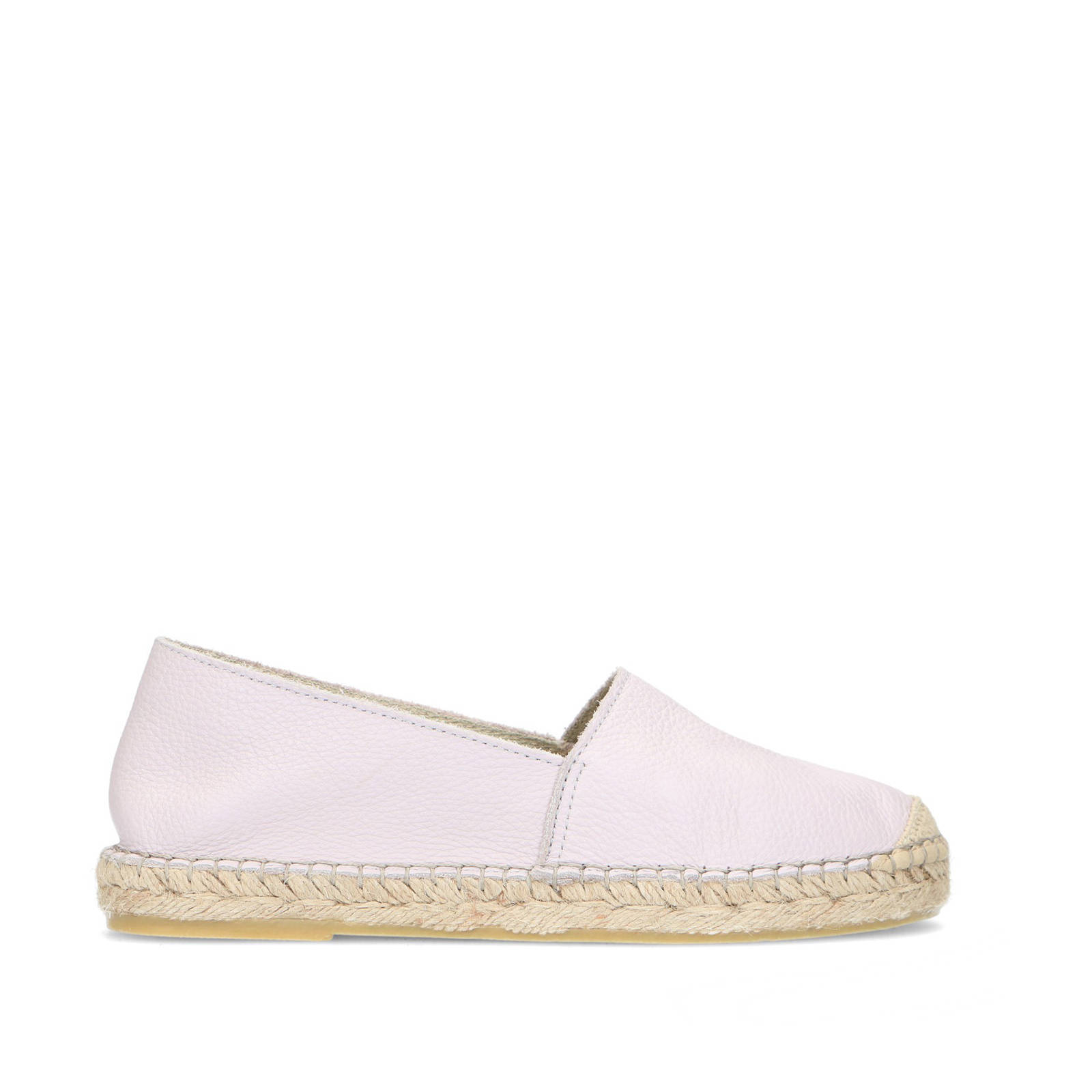 Manfield leren espadrilles lila | wehkamp