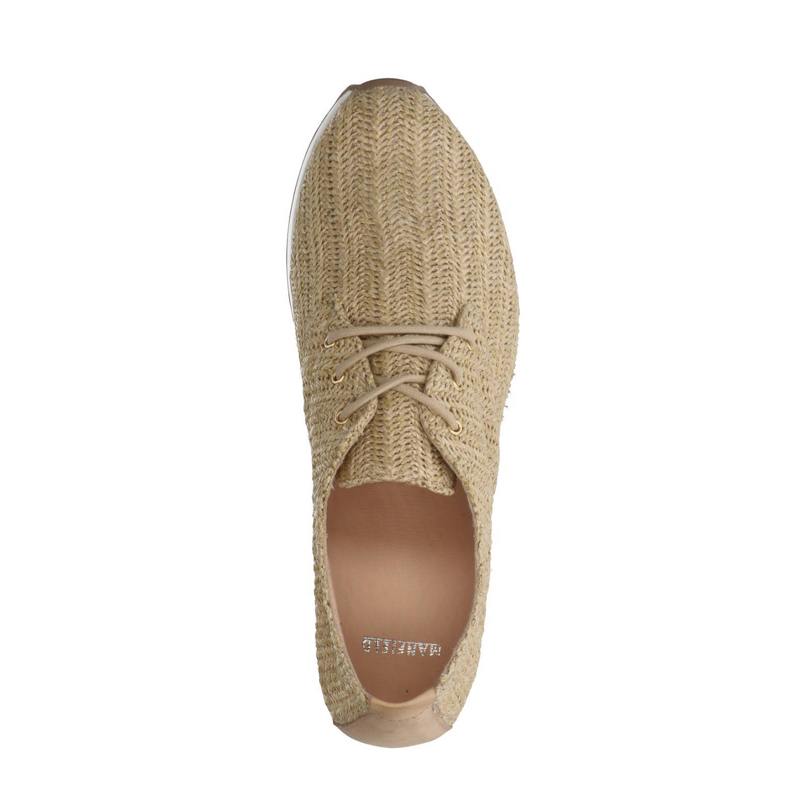 Manfield gevlochten sneakers beige | wehkamp