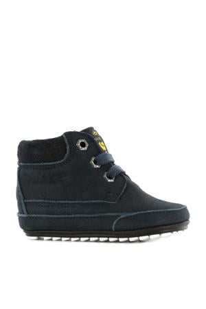 BP20W034-B leren babyschoenen donkerblauw