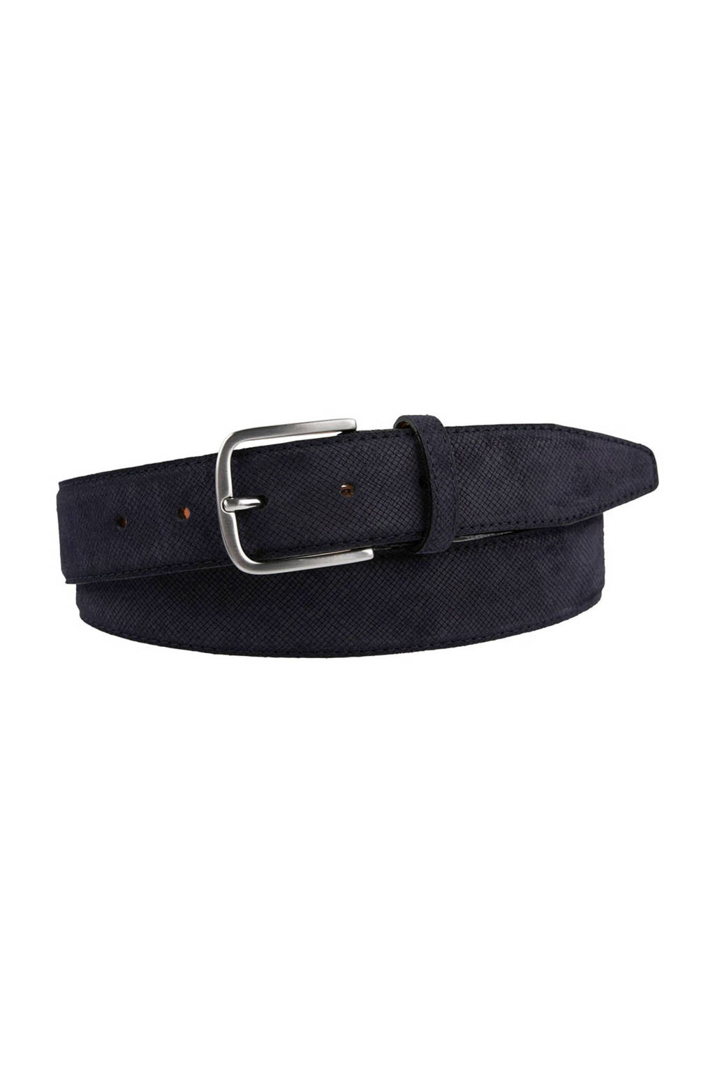 Profuomo suède riem donkerblauw, Donkerblauw