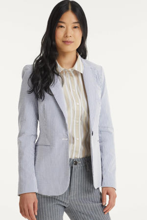 gestreepte blazer blauw/wit