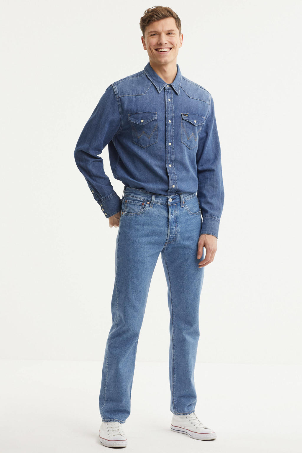 Levi's straight jeans blauw