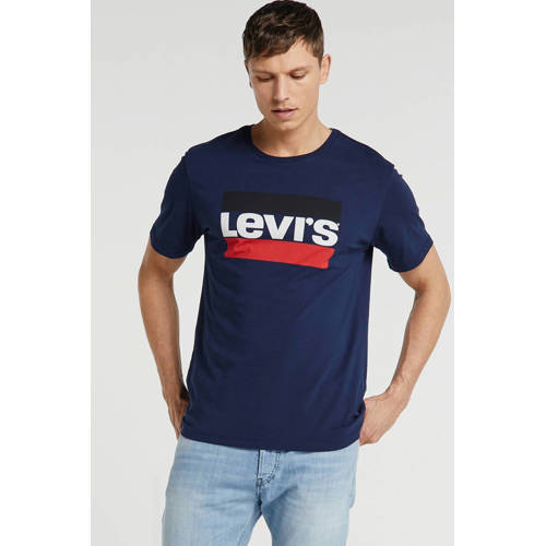 Levi's T-shirt met logo donkerblauw afbeelding