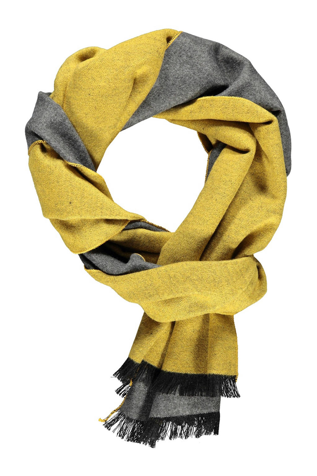 LERROS sjaal geel/grijs
