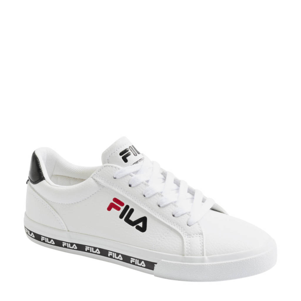 Witte dames Fila sneakers van textiel met veters en logo