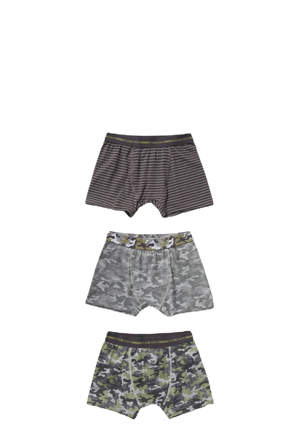 C&A Here & There boxershort - set van 3 grijs, Antraciet
