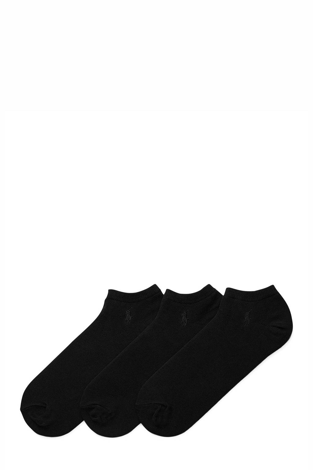 Ralph Lauren enkelsokken - set van 3 zwart, Zwart