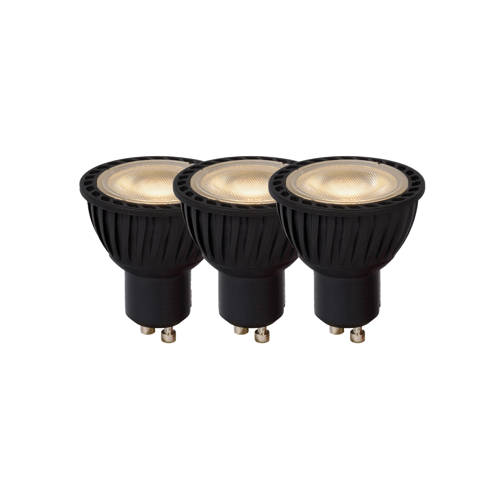 Lucide MR16 - Led lamp - Ø 5 cm - LED Dimb. - GU10 - 3x5W 3000K - Zwart afbeelding