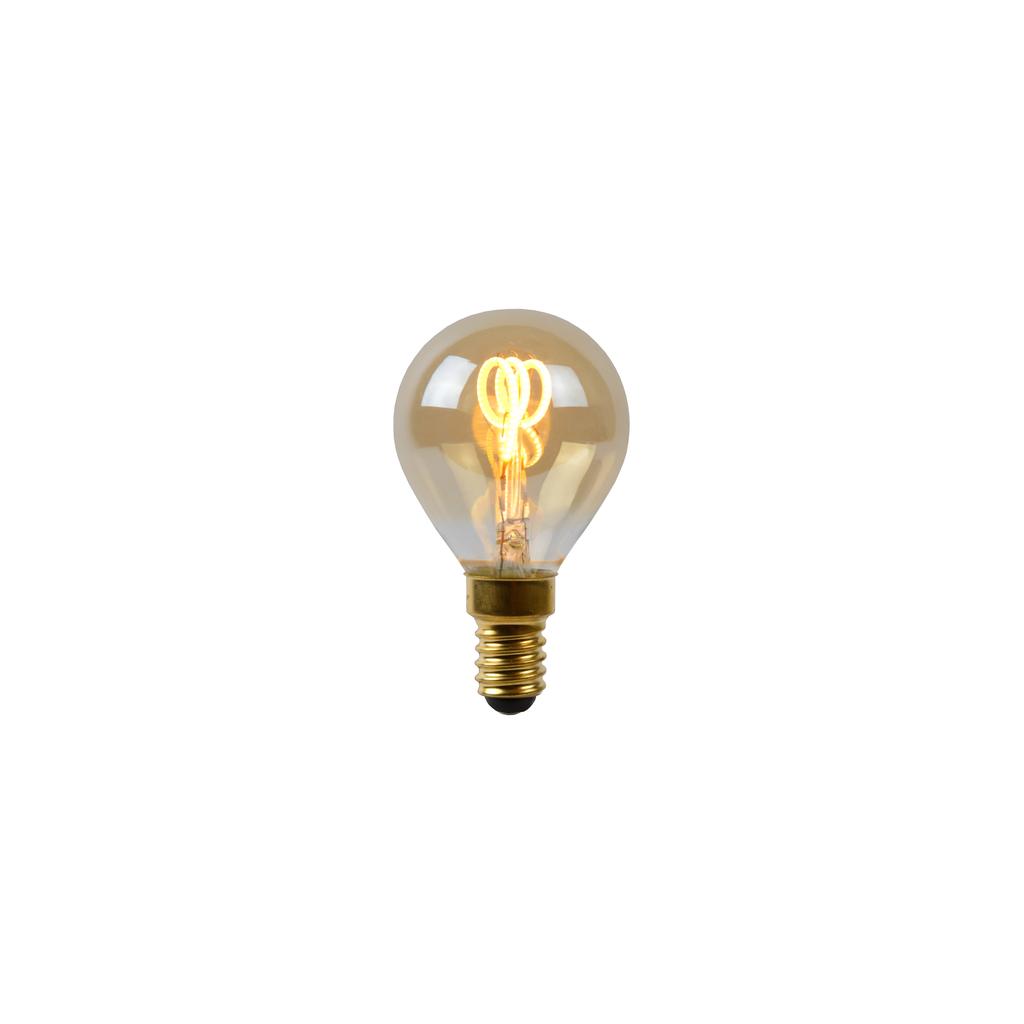 Lucide P45 - Filament lamp - Ø 4,5 cm - LED Dimb. - E14 - 1x3W 2200K - Amber
