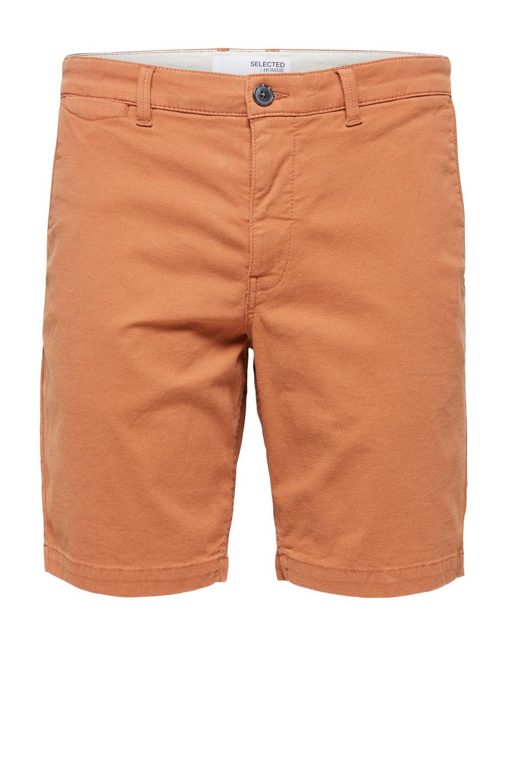 SELECTED HOMME regular fit chino short Chester Flex oranje, Oranje