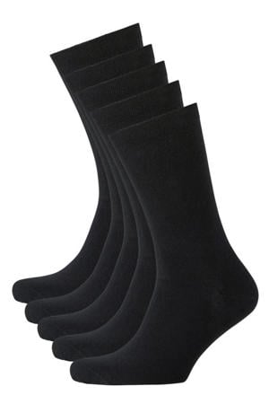 sokken biologisch katoen - set van 5 zwart