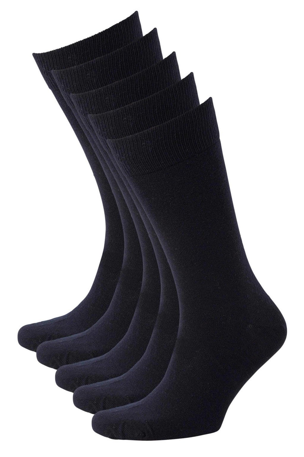 anytime sokken - set van 5 donkerblauw