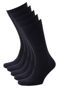 anytime sokken - set van 5 donkerblauw, Donkerblauw