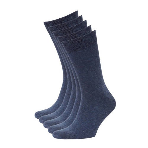 anytime sokken - set van 5 denimblauw afbeelding